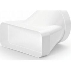 Rund/flad adapter Ø 150/89 x 222 mm.
