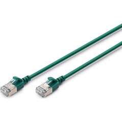 Digitus CAT 6A klasa Ea, F/FTP, skrętka patch, Cu, LSZH, AWG 32/7, długość: 0,3 m, zielony