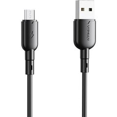 Kabel USB Vipfan USB-A - microUSB 1 m Czarny (X11MK-black)