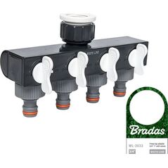 Bradas Rozdzielacz 4-drożny z zaworami na kran 1" BRADAS 9199