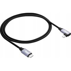 Kabel USB Akyga Kabel kątowy USB type C / Ligtning 1m AK-USB-56 30W oplot