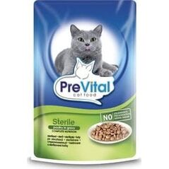 PreVital Pełnoporcjowa karma dla kotów Prevital Sterile z drobiem w sosie 100g