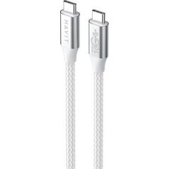 Kabel Havit Typ C-Typ C CB6290 (biały/szary| 100cm)