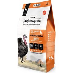 ML WIEJSKA ZAGRODA Monobiałkowa Indyk (dorosły) - Karma sucha dla psa - 2kg
