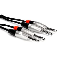 Kabel Hosa Jack 6.3mm x2 - Jack 6.3mm x2 3m srebrny (HSS-010X2)