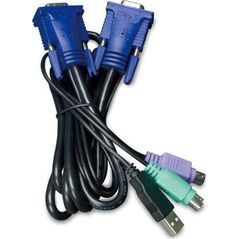 Planet Kable KVM, 1.8m, Czarny (KVM-KC1-1.8)