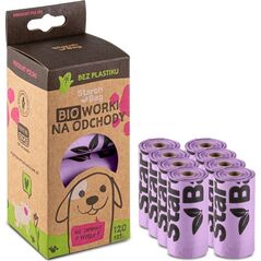 STARCHBAG BIOworki 8 rolek x 15 szt. kol. liliowy