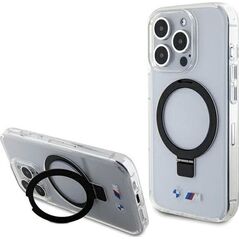 BMW BMHMP15LURST iPhone 15 Pro 6.1" przeźroczysty/clear hardcase Ring Stand M Collection MagSafe