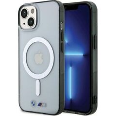 BMW BMHMP15SHCRS iPhone 15 / 14 / 13 6.1" przezroczysty/transparent hardcase Silver Ring MagSafe
