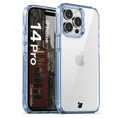 Bizon Case Halo for Apple iPhone 14 Pro transparent-blue