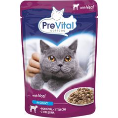 PREVITAL μοσχάρι σε σάλτσα για γάτες 100g.