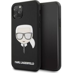 Karl Lagerfeld Karl Lagerfeld iPhone 11 Pro KLHCN58GLBK czarny hard case Iconic Embossed & Glitter