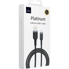 WiWU - Καλώδιο USB σειράς Platinum Wi-C019 USB A σε USB C 3A 1,2m - μαύρο
