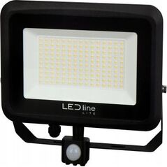 Εξωτερικός φωτισμός με αισθητήρα κίνησης LED 100W ουδέτερο λευκό 230Vac, 10000lm, IP65, μαύρο, PHOTON, LED LINE