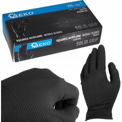Νιτριλοειδή γάντια SOLID GRIP 50τμχ. μέγεθος XXL μαύρα (10)