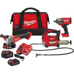 Σετ εργαλείων μπαταρίας MILWAUKEE M18 FPP3AK-523B (M18GG, M18ONEFHIWF34, M18FSAG125X), 2x5,0Ah, 1x2,0Ah