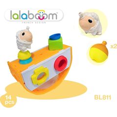 LALABOOM shape sorter with beads, 14 pcs., BL811