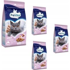 PREVITAL łosoś senior karma sucha dla kotów 1,4kg