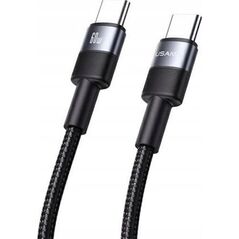 Καλώδιο USAMS USB-C σε USB-C 60W 1.2m Καλώδιο Δεδομένων από Κράμα Αλουμινίου Σειρά SY SJ724USB01 (US-SJ724)
