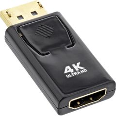 Adapter AV InLine InLine® DisplayPort Adaptor, DisplayPort male to HDMI female, 4K/60Hz, with Audio, black