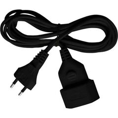 Brennenstuhl Plastic extension cable 5m black H03VVH2-F 2x0,75 (1161800) (BNN1161800) έως 12 άτοκες Δόσεις