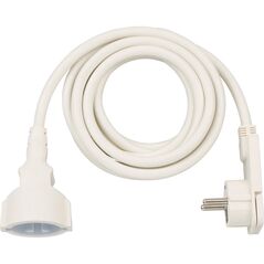 Brennenstuhl Quality Plastic Extension Cable with Flat Plug 3m H05VV-F3G1.5 white (1168980230) (BNN1168980230) έως 12 άτοκες Δόσεις