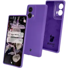 Bizon Soft Case Motorola Moto G85 5G purple