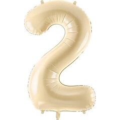 Balon fol.Cyfra 2 72cm beż 35027