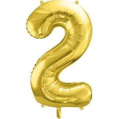 Balon fol.Cyfra 2 72cm j.złoty 33429