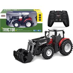 LeanToys Traktor  Czerwony Zdalnie Sterowany 2,4 G Ruchoma Łyżka 1:24