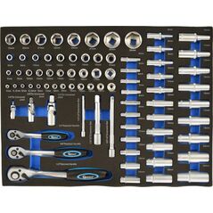 Geko Wkład- zestaw nasadek z grzechotkami 1/4"-1/2" 80el.(3)