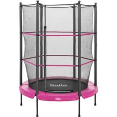 Trampolina ogrodowa Salta ogrodowa Junior z siatką wewnętrzną 4.5 FT 140 cm różowa