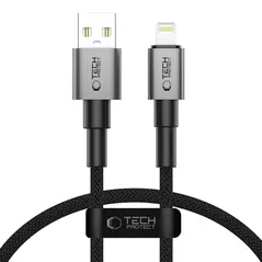 Tech-Protect Ultraboost DNA USB-A / Lightning Cable 12W 2.4A 25cm Iron Grey