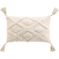 Μαξιλάρι με κρόσσια και σχέδιο tufted, 30 x 50 cm, INCA