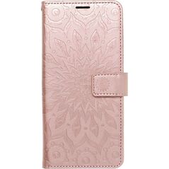 Θήκη MEZZO Book για XIAOMI Redmi Note 14 PRO 5G / 14 PRO PLUS 5G mandala χρυσό ροζ