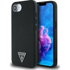 Case Guess Grained Triangle MagSafe for iPhone 16e black