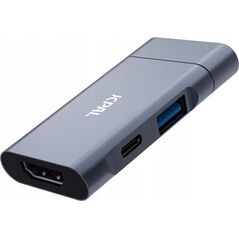 JCPAL USB-C 3-in-1 Travel Hub - hub HDMI/PD/USB-A 3.0 - Gwarancja bezpieczeństwa. Proste raty. Bezpłatna wysyłka od 170 zł.