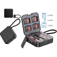 Etui na Karty Pamięci 13szt. + Czytnik 10Gbps 3w1 CFE-A SD TF / ULANZI / CRC10