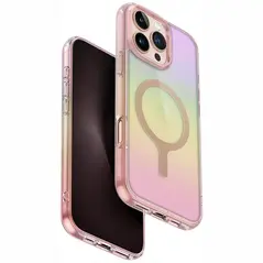 UNIQ Iridescia Apple iPhone 16 Pro Max Magclick Charging pink prism