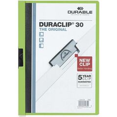 Durable Κλασέρ με κλιπ A4 DURABLE DURACLIP 220005 πράσινο πλαστικό 30 κτ