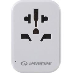 Lifeventure Adapter podróżny z USB i USB-C LIFEVENTURE WORLD TO EUROPE TRAVEL ADAPTOR Uniwersalny