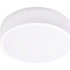 Lampa sufitowa Orno OVO plafon 2xE27, 2x24W, biała stal, klosz szklany matowy, IP20, ? 300