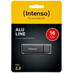 Intenso USB 2.0 Stick 16GB Alu Line Anthracite (3521471) (NSO3521471) έως 12 άτοκες Δόσεις