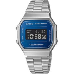 Casio Vintage Iconic Ψηφιακό Ρολόι Αυτόματο με Ασημί Μεταλλικό Μπρασελέ (A168WEM-2BEF) (CASA168WEM-2BEF) έως 12 άτοκες Δόσεις