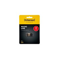 Intenso USB 2.0 Stick 4GB Micro Line Black (3500450) (NSO3500450) έως 12 άτοκες Δόσεις