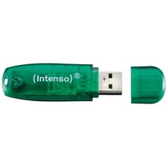 Intenso USB 2.0 Stick  8GB Rainbow Line Green (3502460) (NSO3502460) έως 12 άτοκες Δόσεις