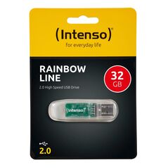 Intenso USB 2.0 Stick 32GB Rainbow Line Transparent (3502480) (NSO3502480) έως 12 άτοκες Δόσεις