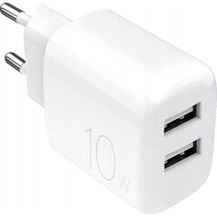 Φορτιστής τοίχου Puro PROLITE 10W 2x USB-A - λευκός