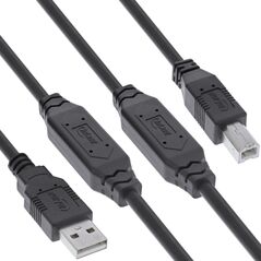 InLine® USB 2.0 Ενεργό Καλώδιο, USB-A Αρσενικό σε USB-B Αρσενικό, 25m