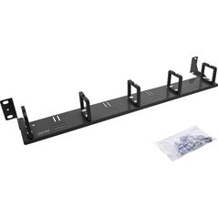 Πάνελ διαχείρισης καλωδίων InLine® 19", 5 πλαστικοί βρόχοι οριζόντια, RAL 9005, μαύρο